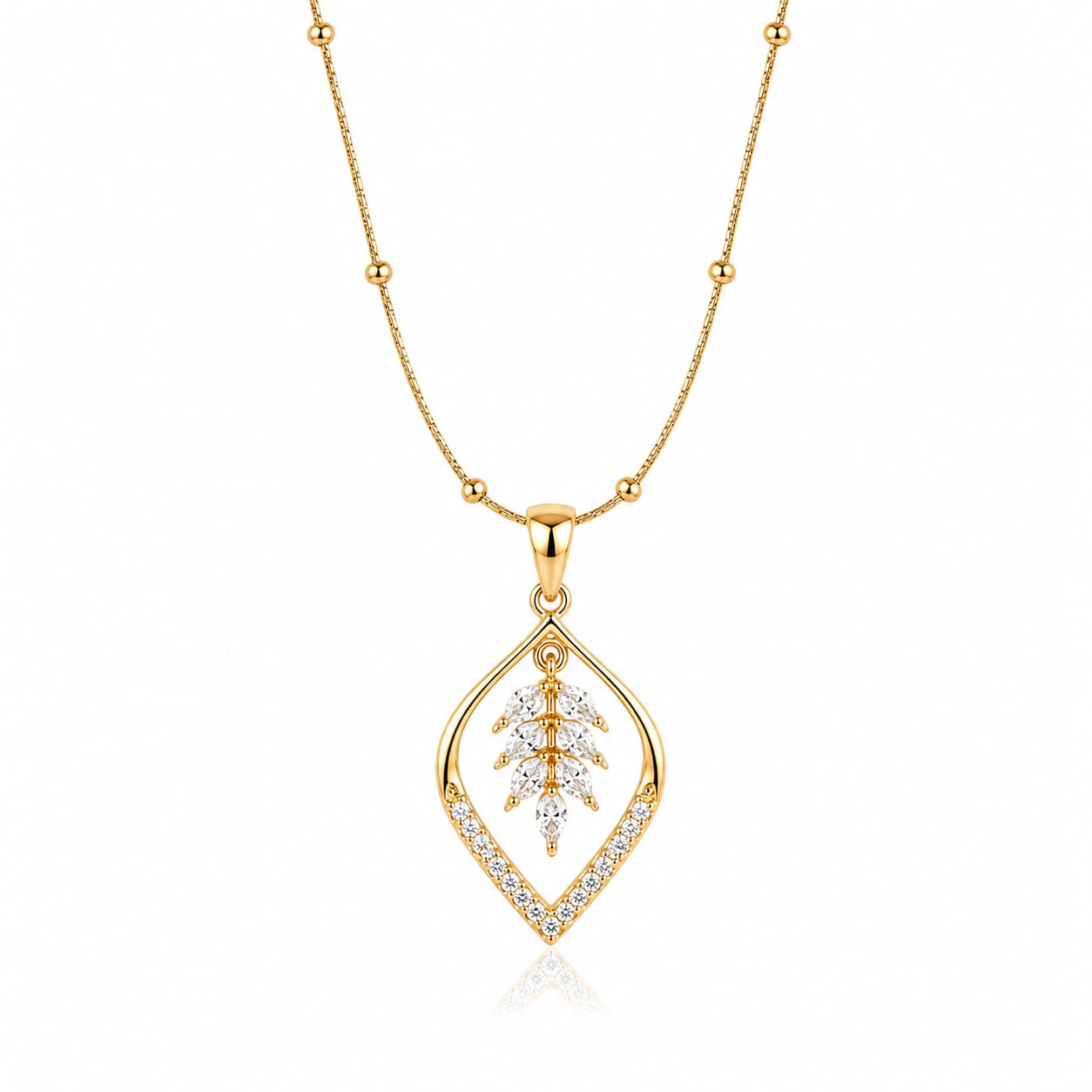 Cascading Leaf Necklace