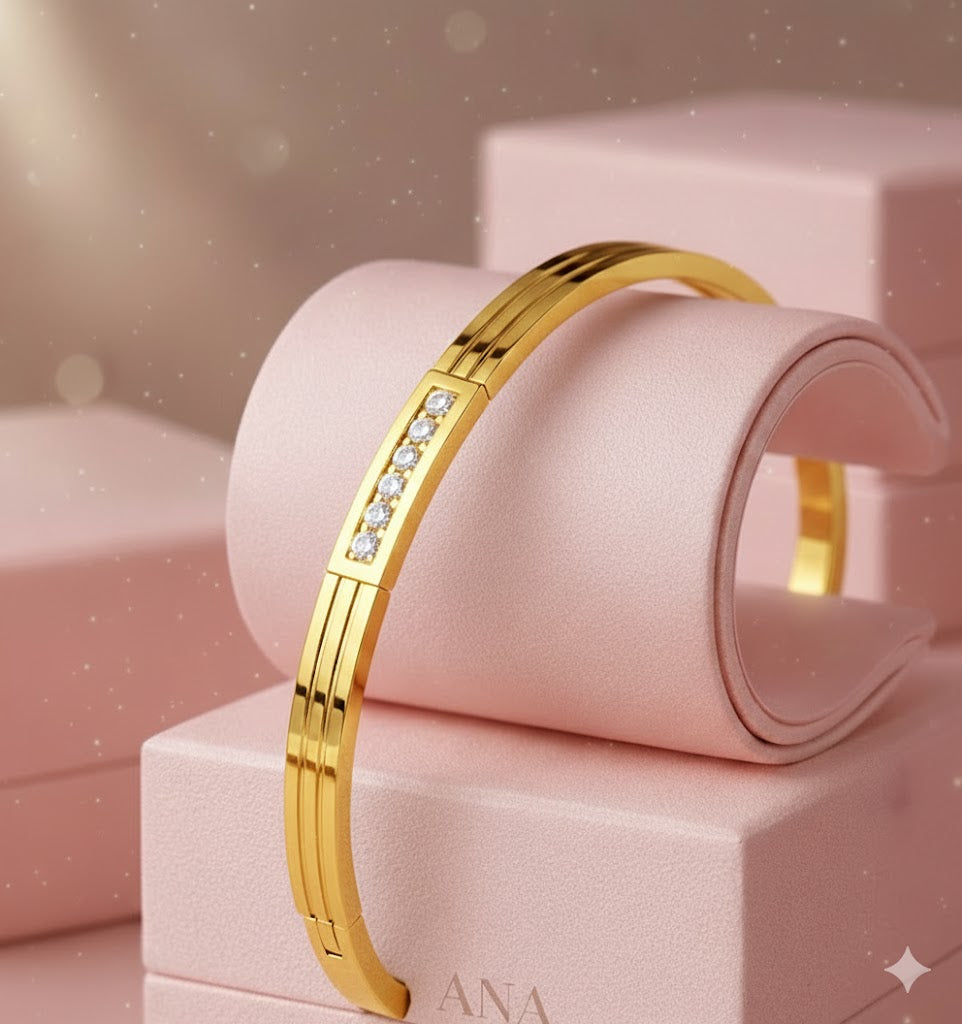 Beaded Beauty Layered Gold Chain Bracelet