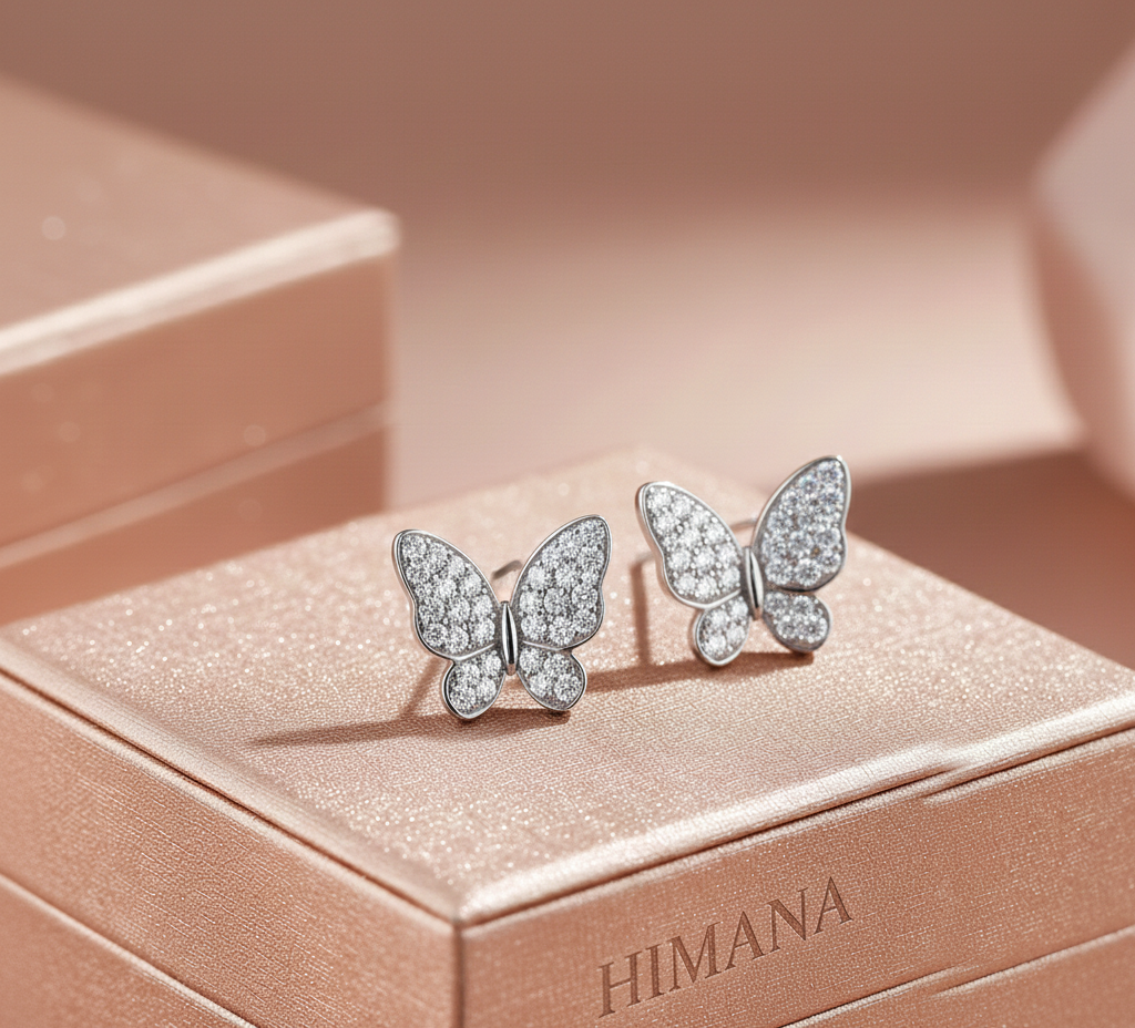 Silver Butterfly Earrings
