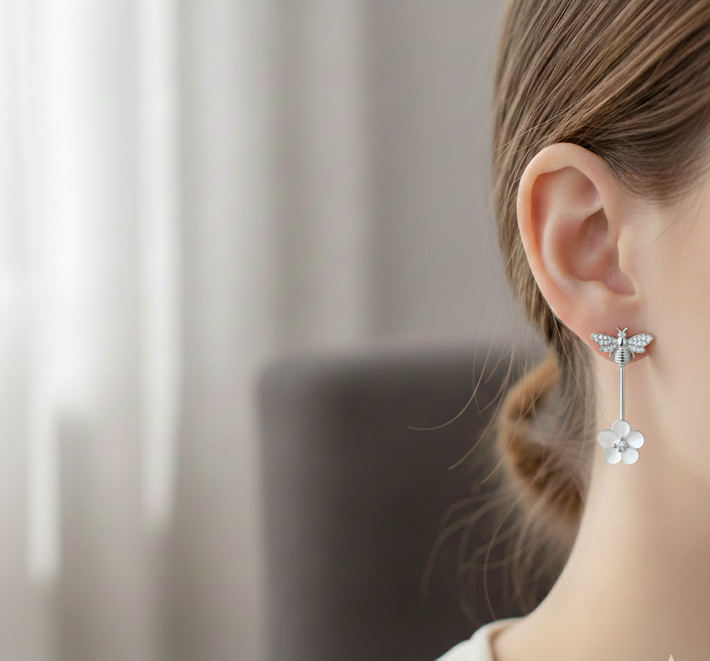 Wildflower Bee Earrings