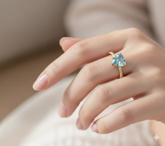 Gold Royal Azure Blossom Ring