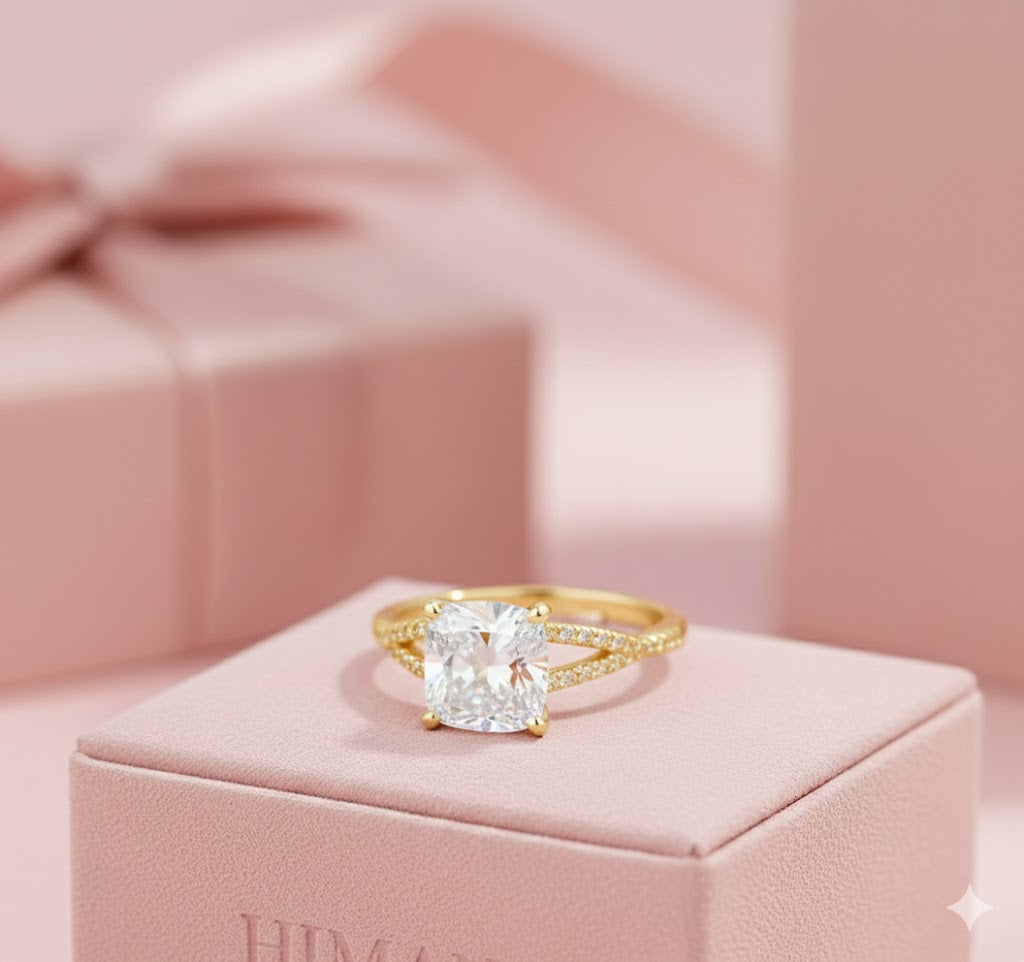 Gold Dancing Butterflies Ring