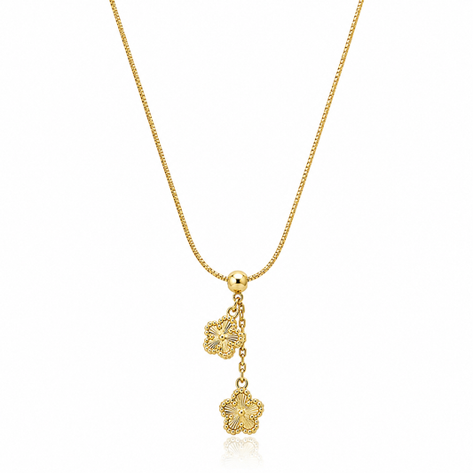Dual Flower Pendant Necklace