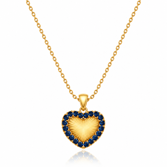 Blue Stone Chain Necklace