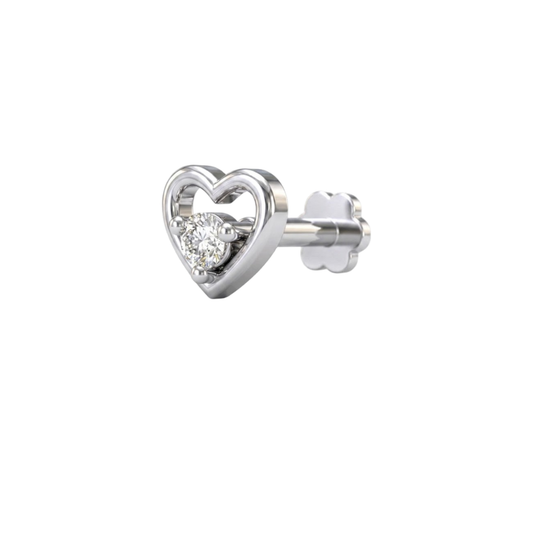Aria Heart Nose Pin