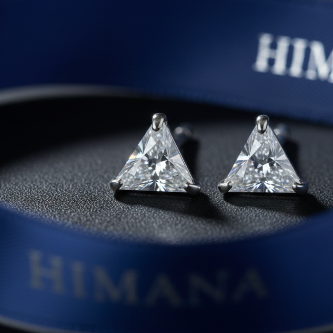 Large Triangle Solitaire Studs