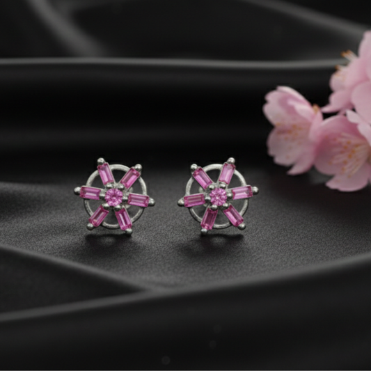 The Himalayan Rose Bloom Earrings