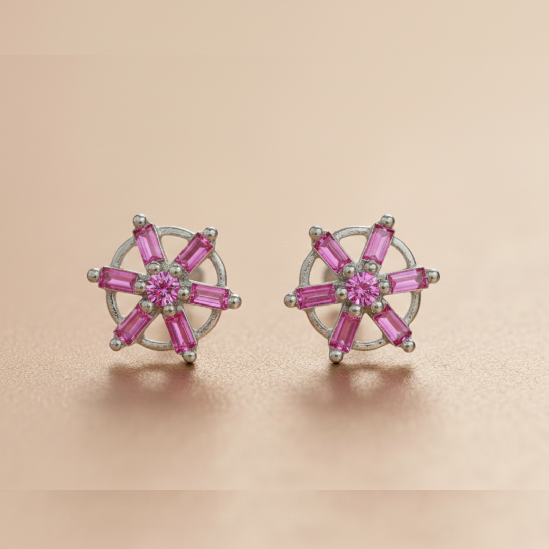 The Himalayan Rose Bloom Earrings