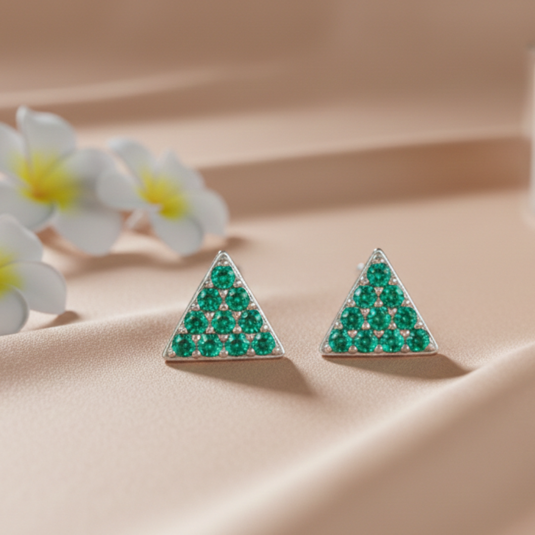Green Geometrica Earrings