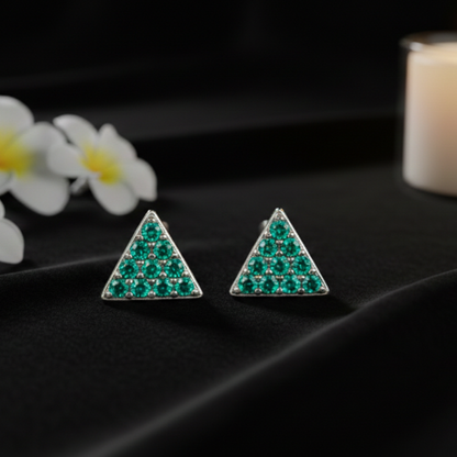 Green Geometrica Earrings
