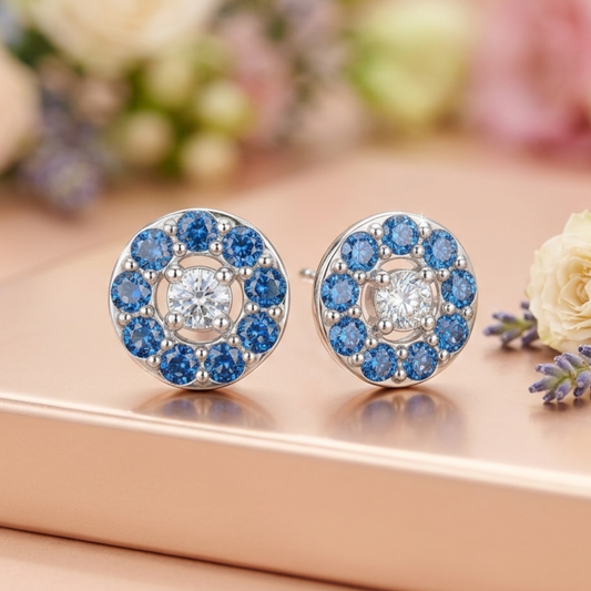 Sapphire Bloom Studs
