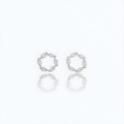 Midnight Silver Studs