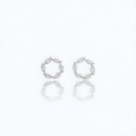 Midnight Silver Studs