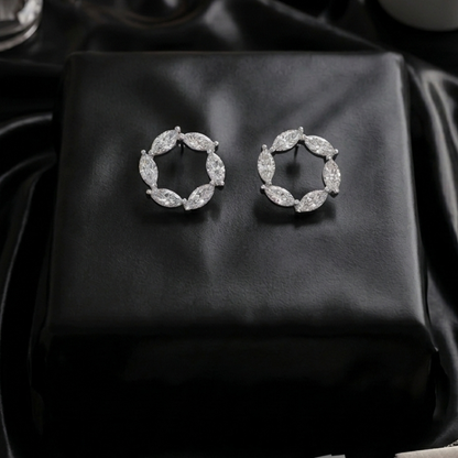 Midnight Silver Studs