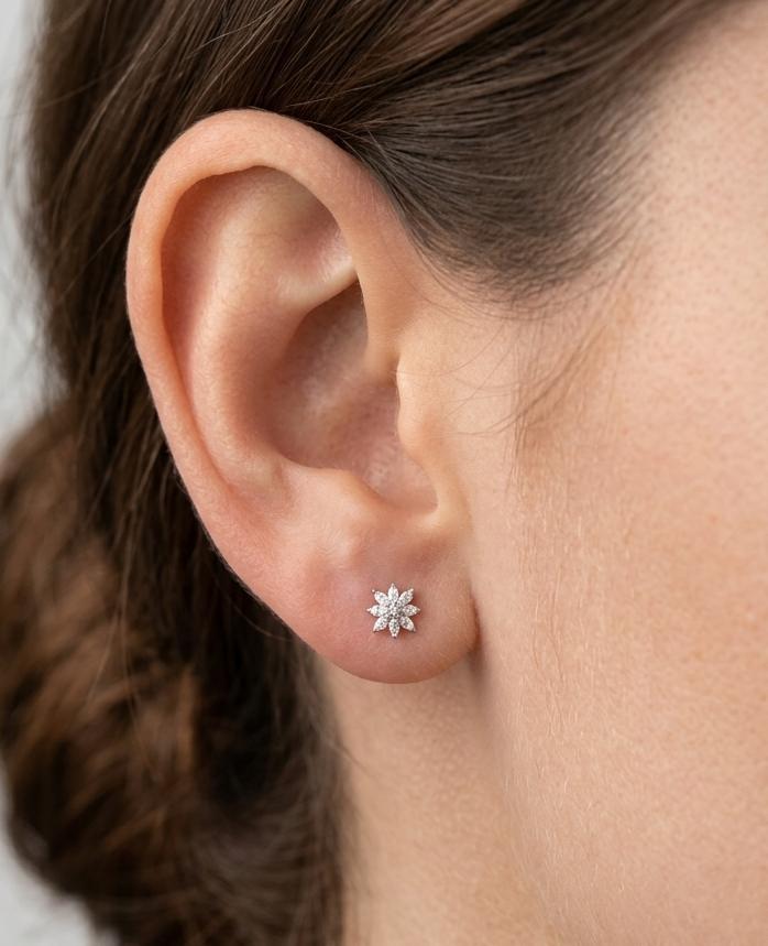 Crystal Lotus Studs