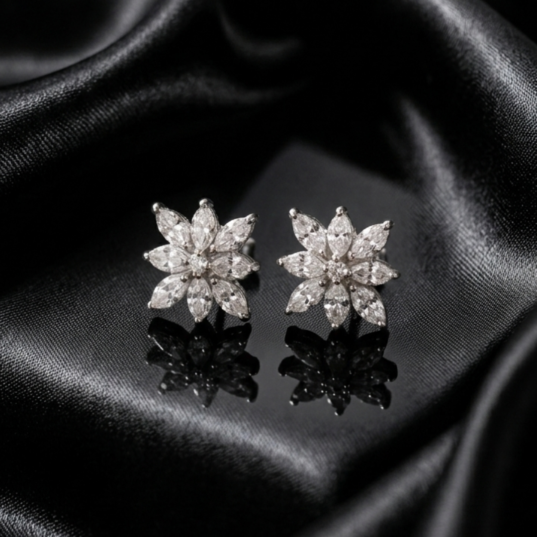 Crystal Lotus Studs