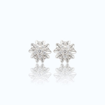 The Silver Dahlia Studs