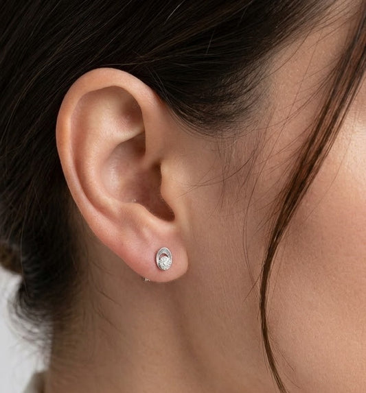 The Silver Eclipse Studs