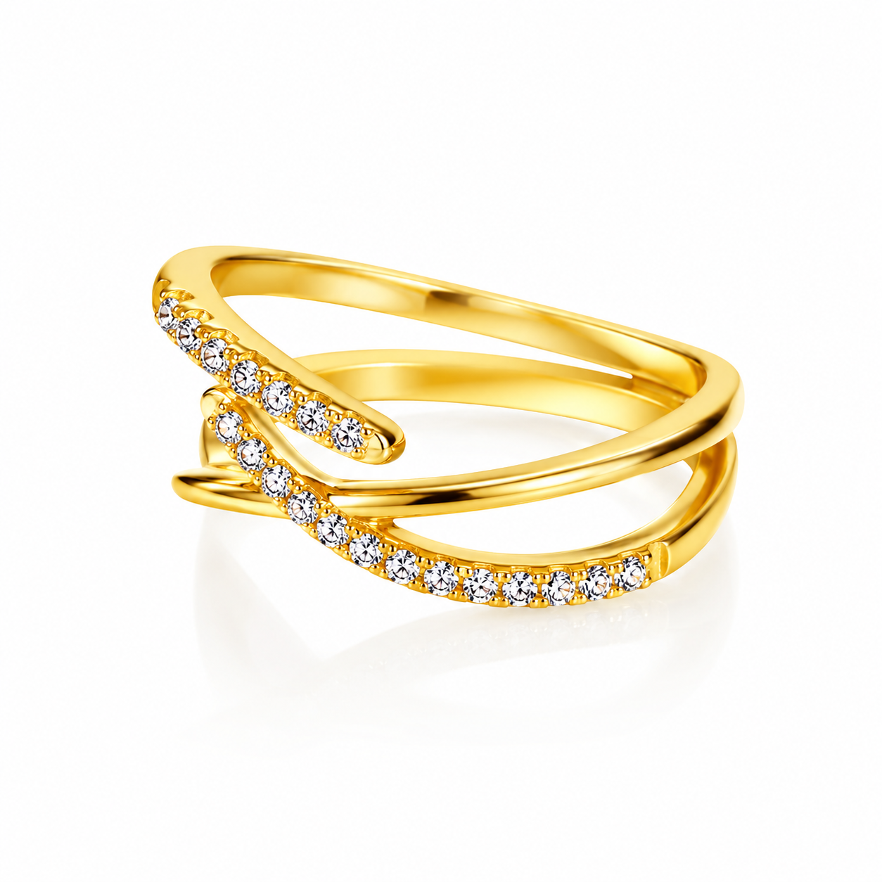 Criss-Cross Bypass Ring