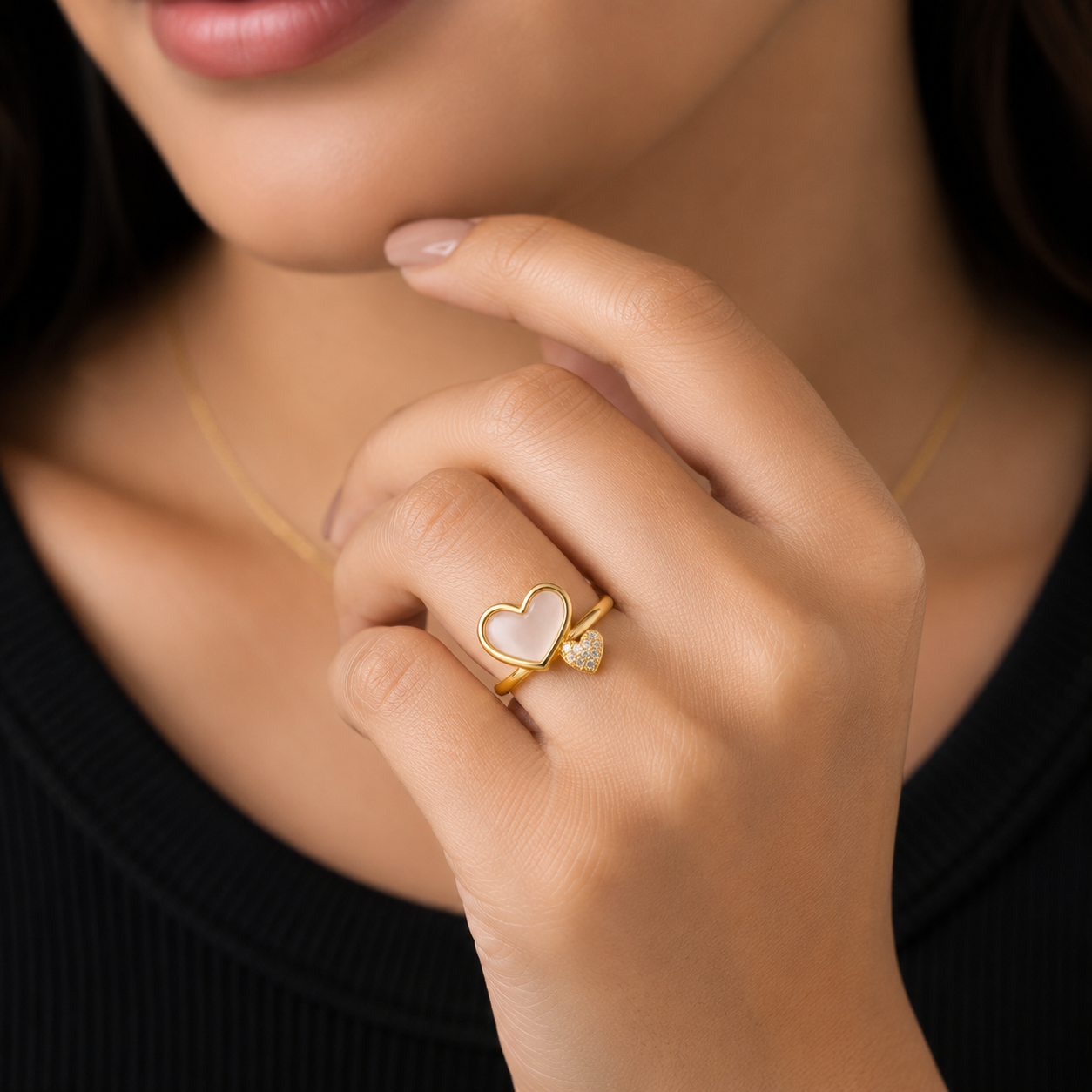 Double Heart Ring
