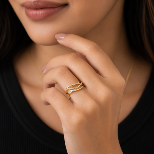 Criss-Cross Bypass Ring