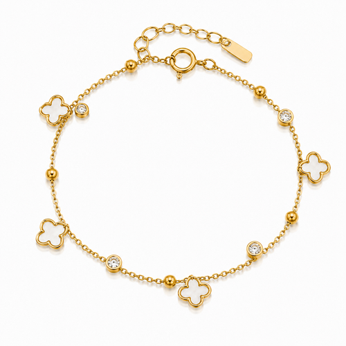 While Flora Chain Bracelet