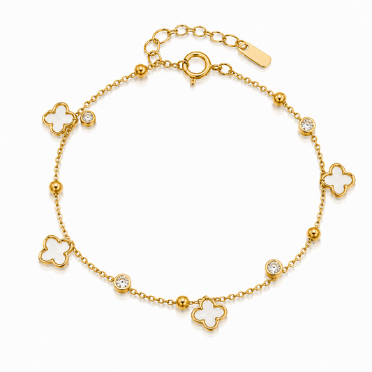 While Flora Chain Bracelet