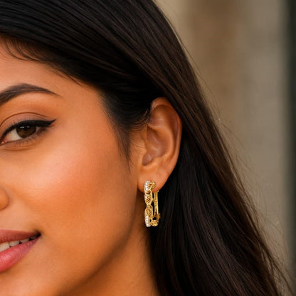 Mariner Link J-Hoop Earrings