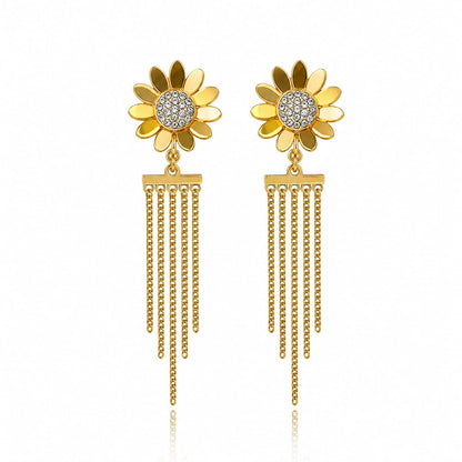 Sunflower Fringe Earrings
