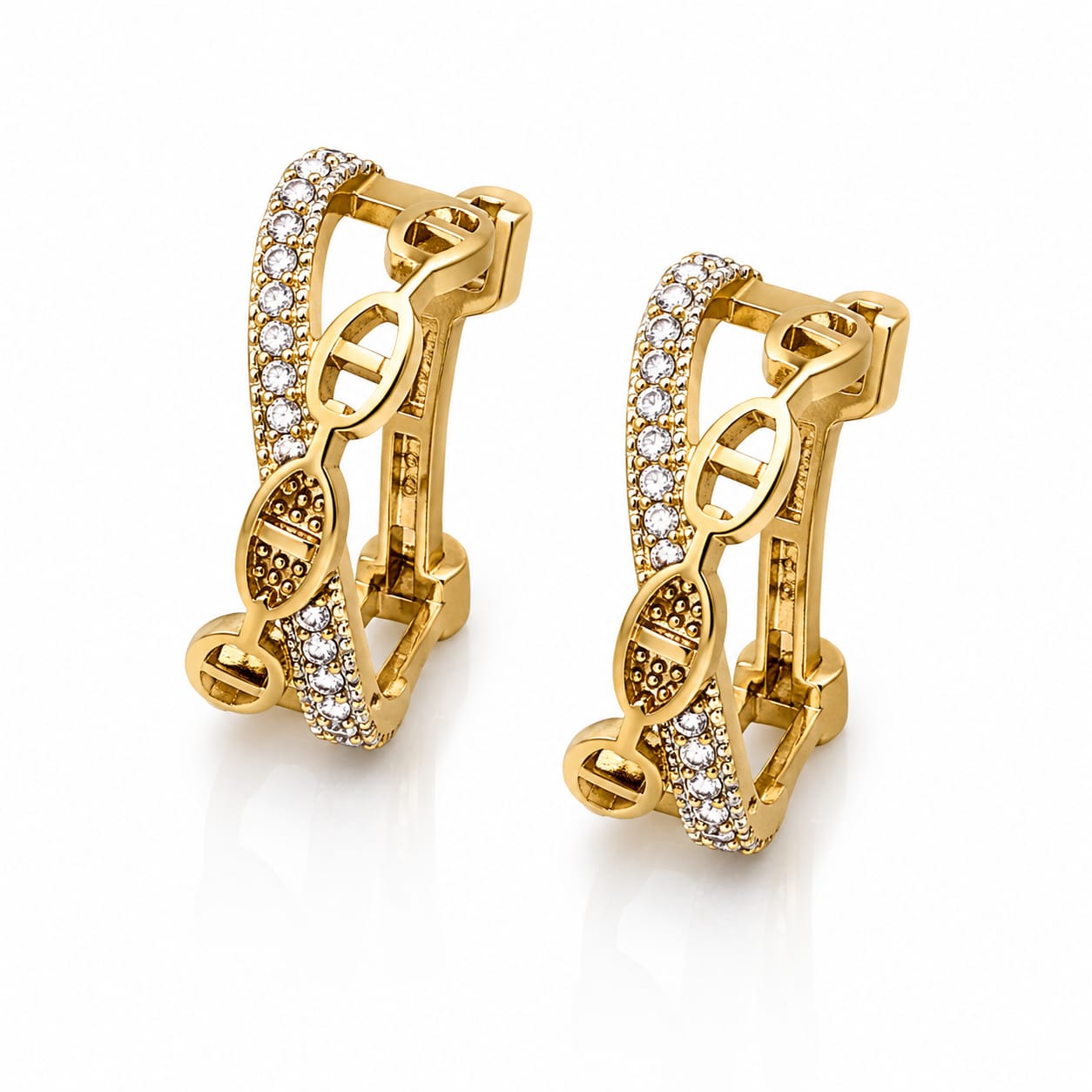 Mariner Link J-Hoop Earrings