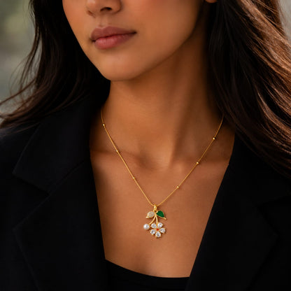 Sleek Barrel Solitaire Pendant