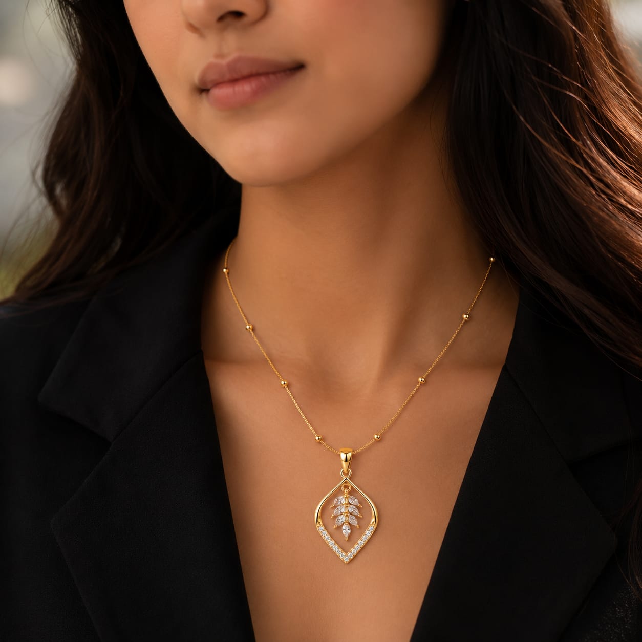 Cascading Leaf Necklace