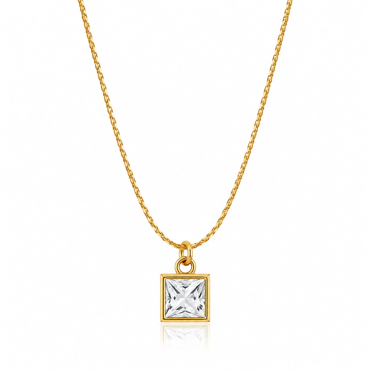 Geometric Solitaire Necklace