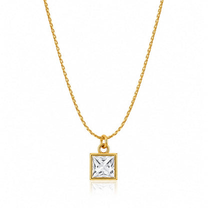 Geometric Solitaire Necklace