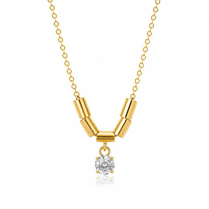 Arc Solitaire Chain Necklace