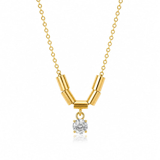 Arc Solitaire Chain Necklace