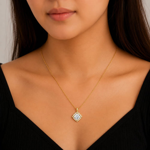 Princess-Cut Diamond Necklace