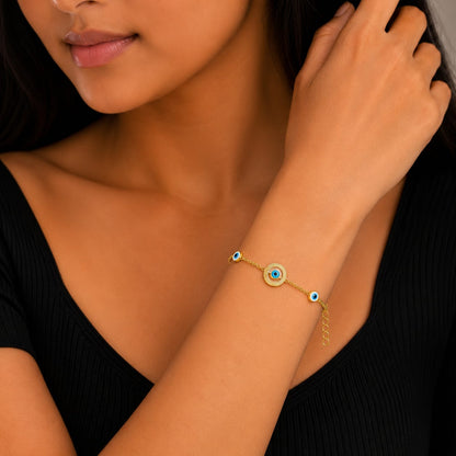 Evil Eye Station Chain Bracelet