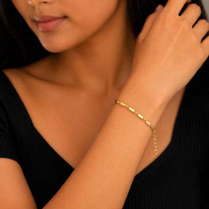 Flat Bar Chain Bracelet