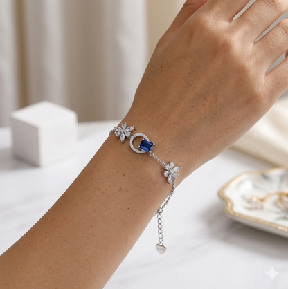 Blue Harmony Silver Bracelet