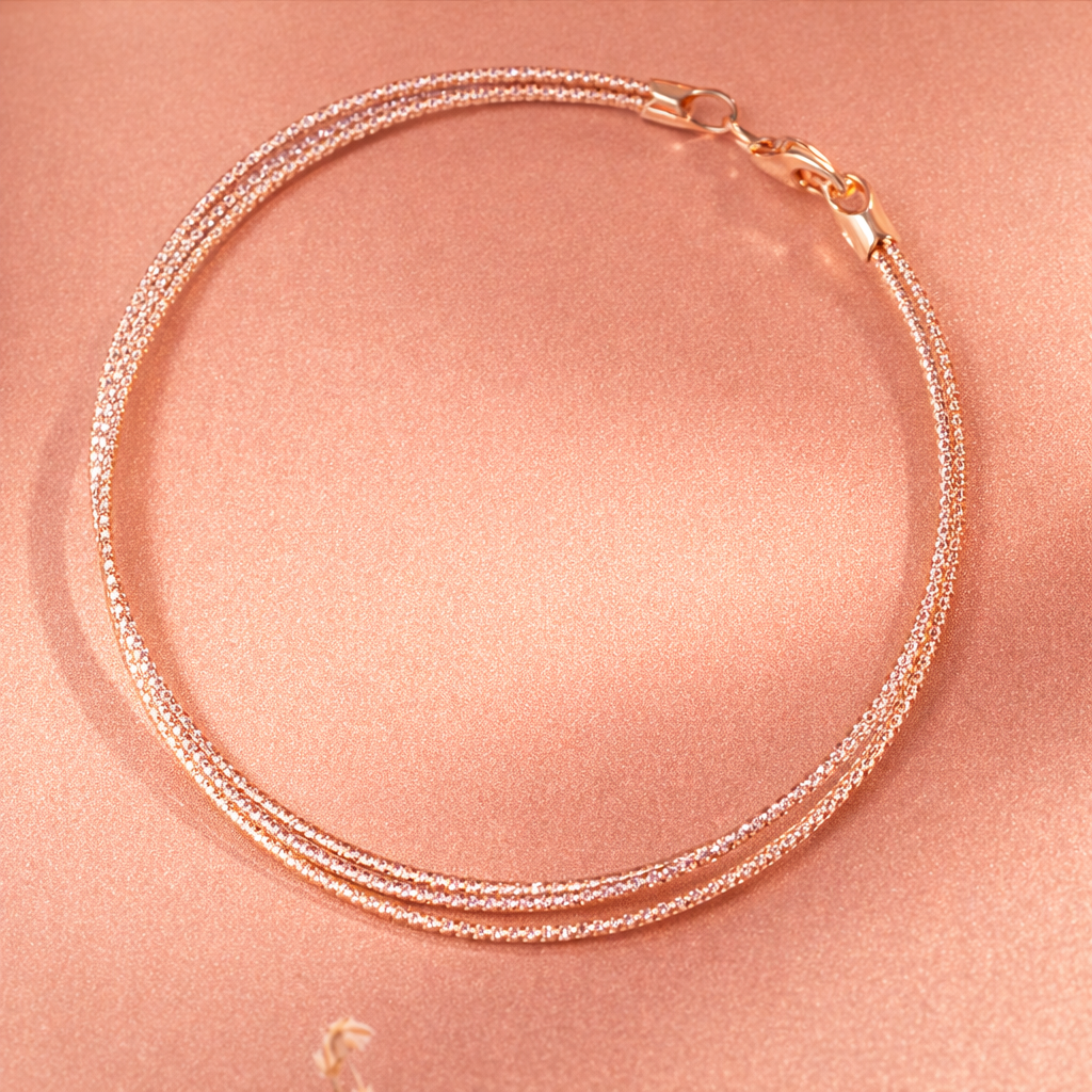 Silver Tri-Color Harmony Bracelet