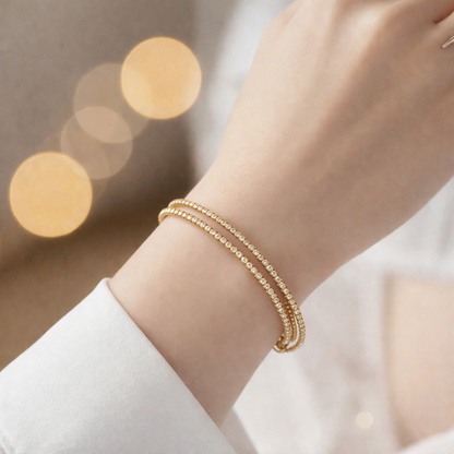 Silver Tri-Color Harmony Bracelet