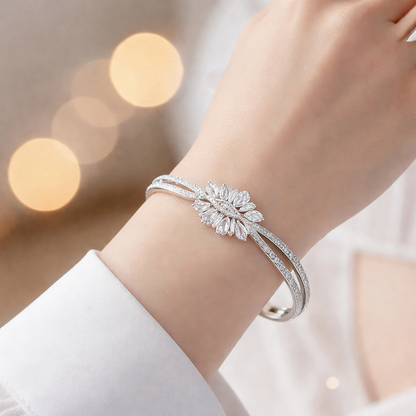 Silver Double the Dazzle Bracelet