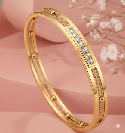 Beaded Beauty Layered Gold Chain Bracelet