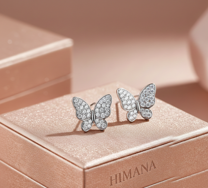 Silver Butterfly Earrings