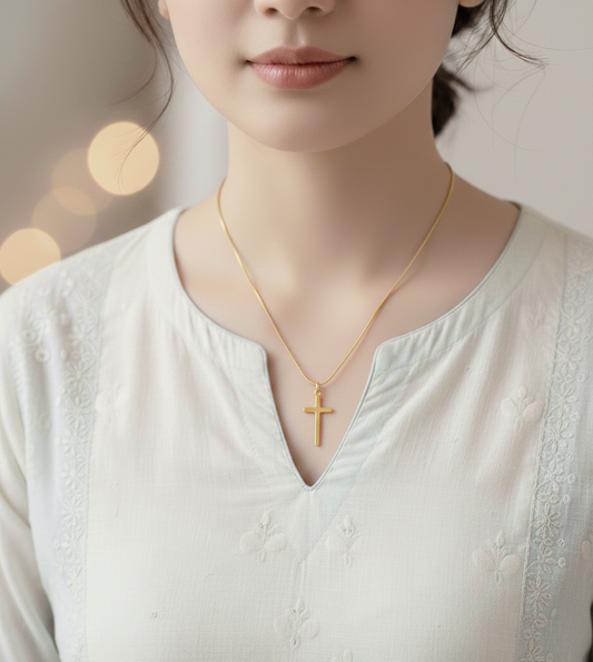 Golden Cross Necklace
