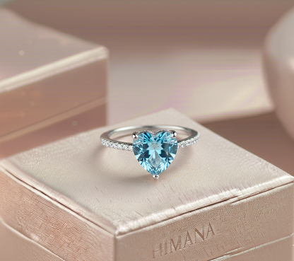 Silver Blue Vows Ring