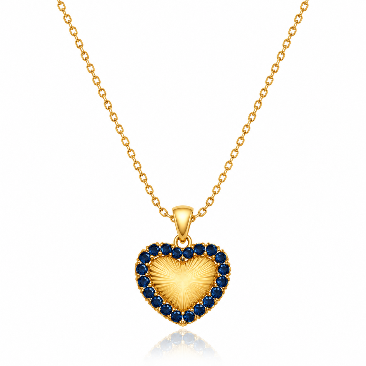 Blue Stone Chain Necklace
