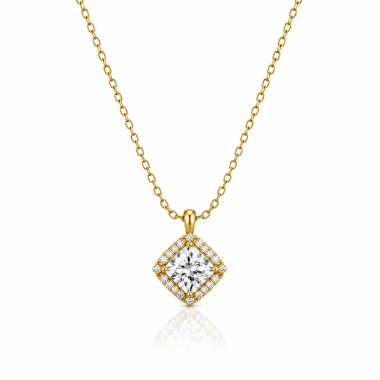 Princess-Cut Diamond Necklace