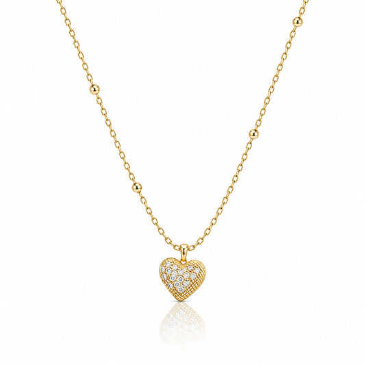 Pave Heart Necklace
